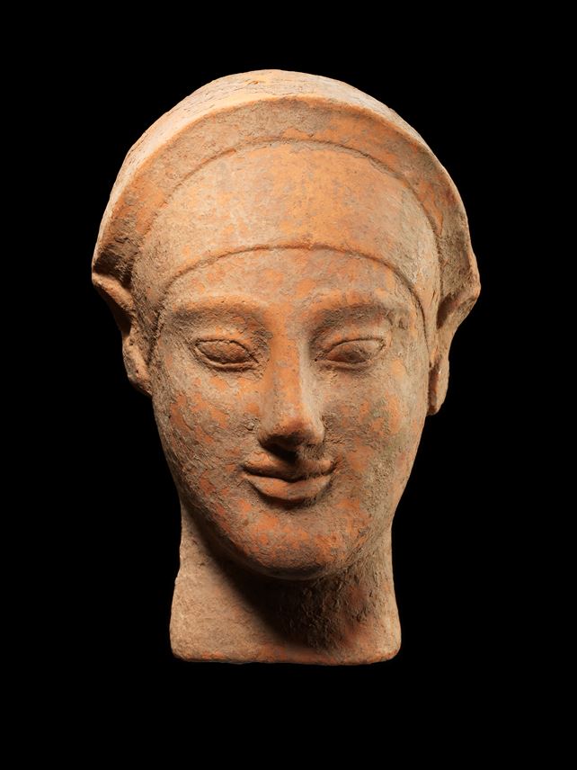 Large terracotta protome of a woman  | MasterArt